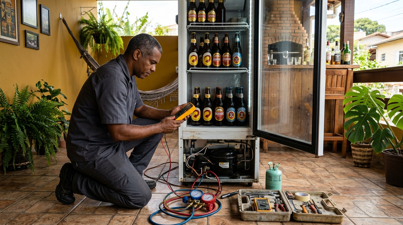 Manutenção da placa eletrônica de cervejeira em Juiz de Fora‑MG